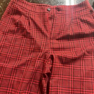 Red plaid pants